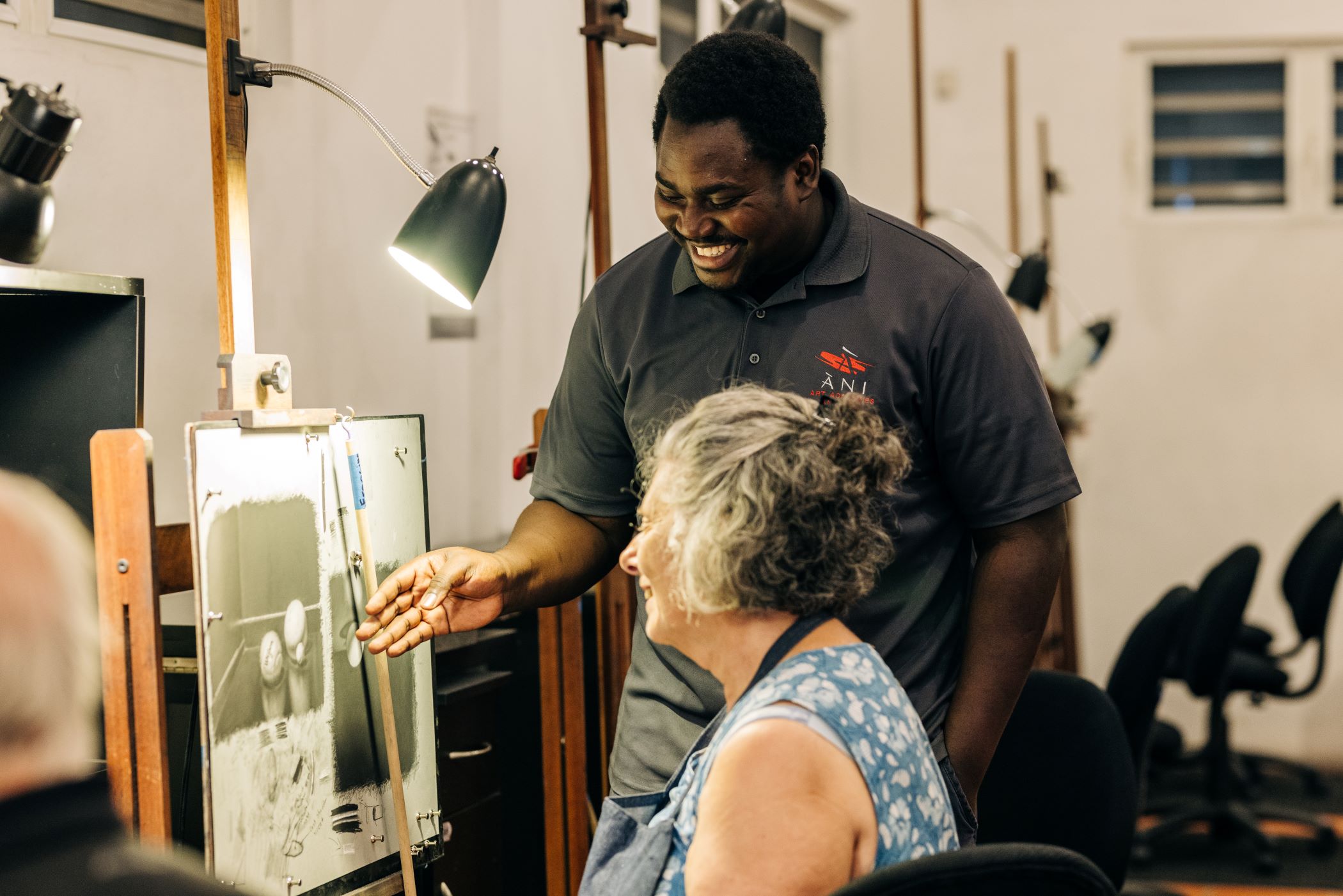 ANI Anguilla - Art Academies - Student with Dean - 3-2