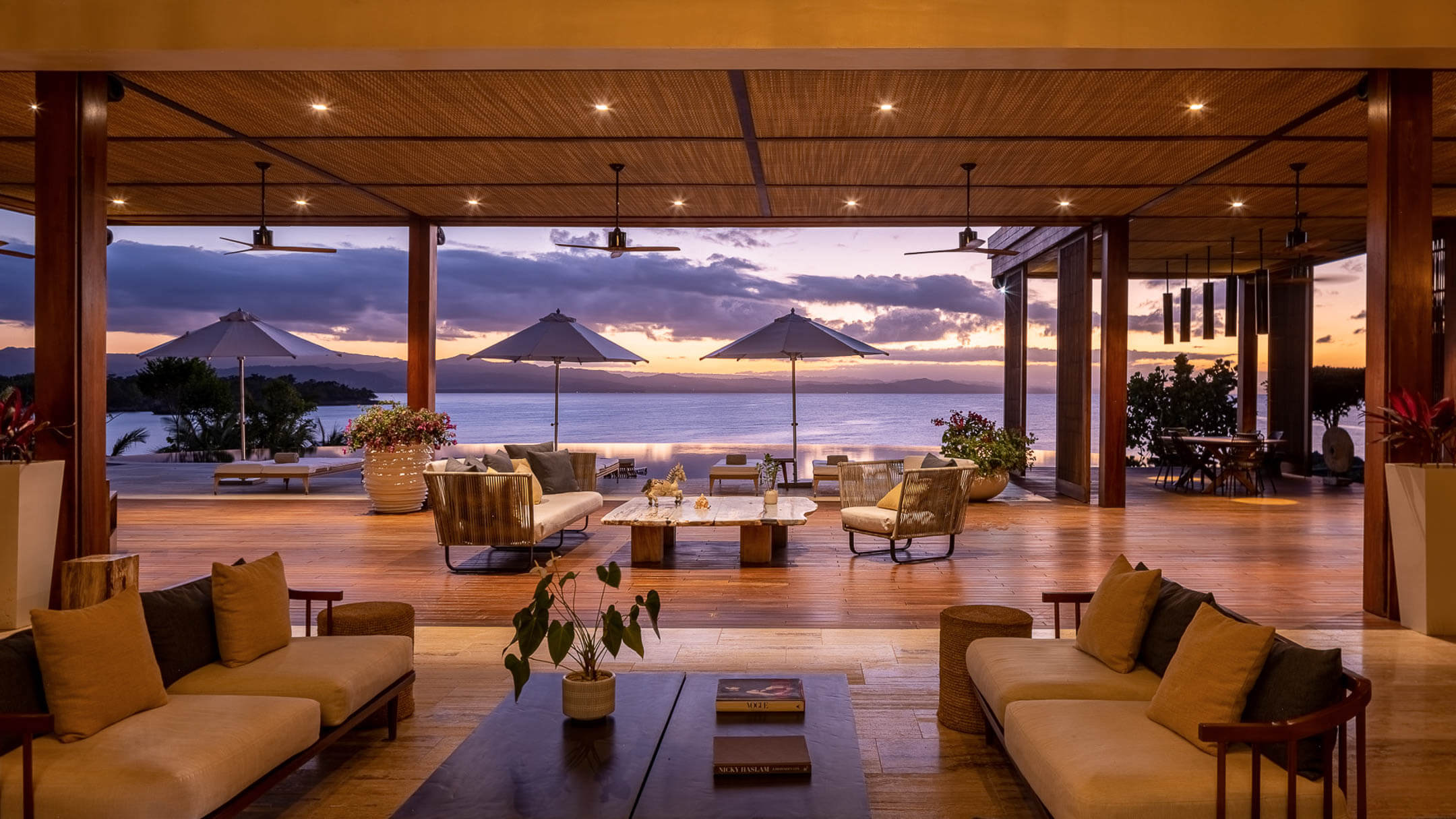 ÀNI Dominican Republic - Resort - Villa Amber - Living Area - Sunset