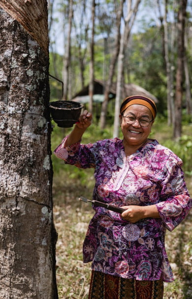 ANI Thailand - Guest Privileges - Vist the Rubber Plantion with Maa Smiling