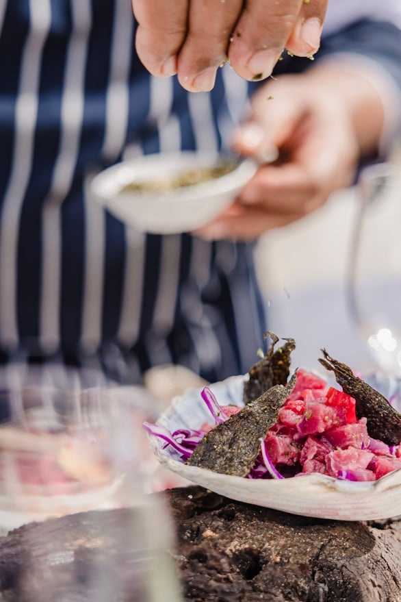 ANI-Dominican-Republic-Luxury-Inclusions-Beach-BBQ-Lunch-Tuna-Dish