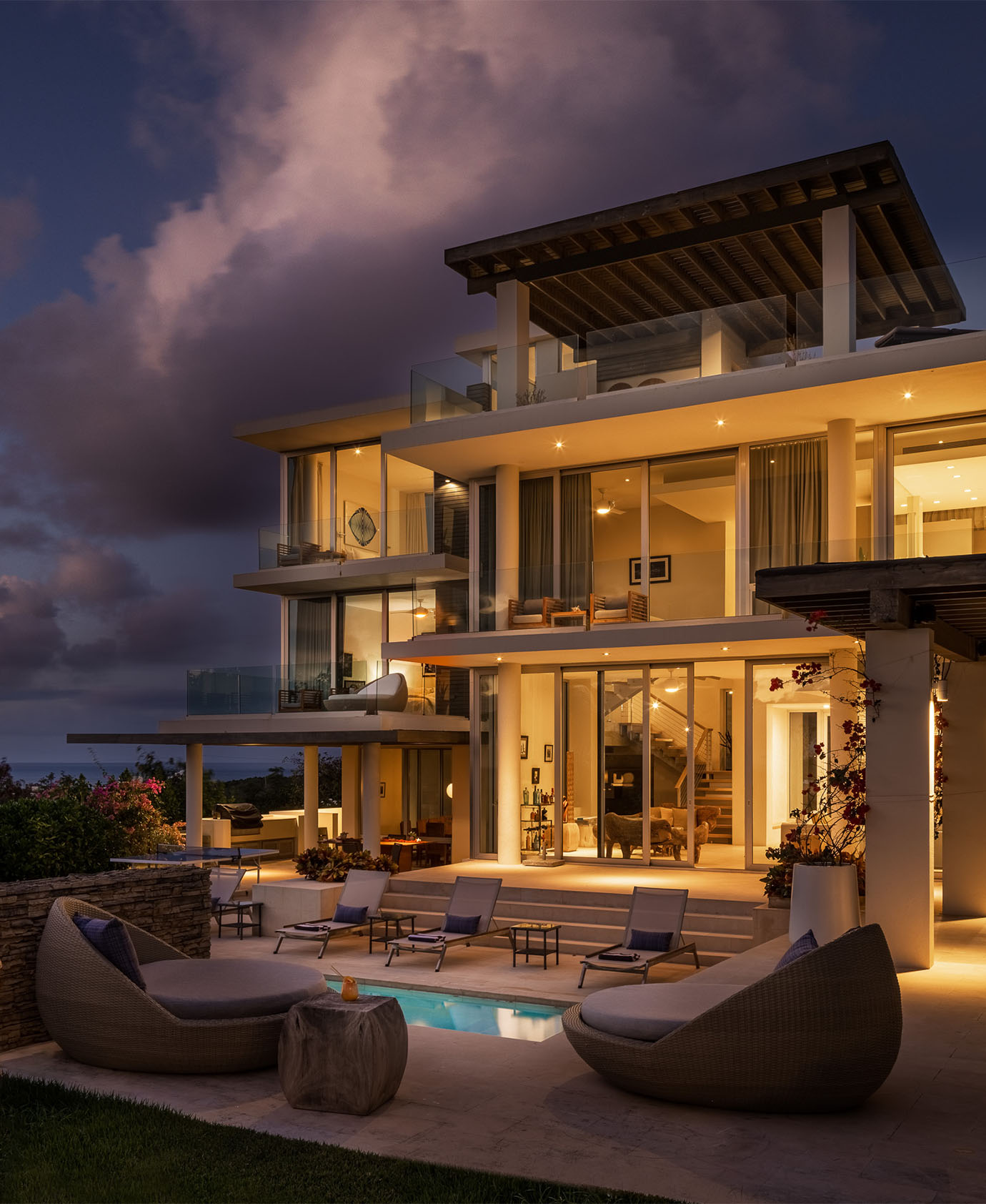 ANI Anguilla - Architecture - North Villa Evening