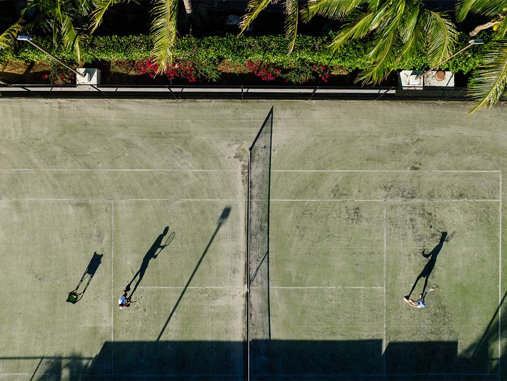 ANI Anguilla - Guest Privileges - Tennis Court from above