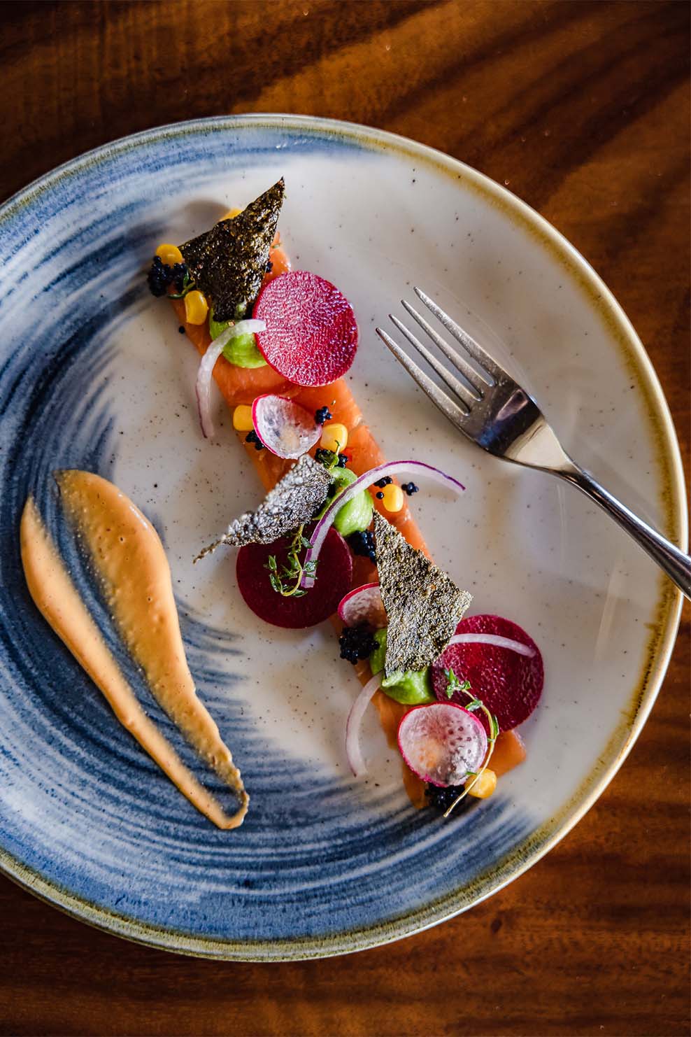 ANI Dominican Republic - Dining - Dishes - Cured Salmon with beetroot & truffle