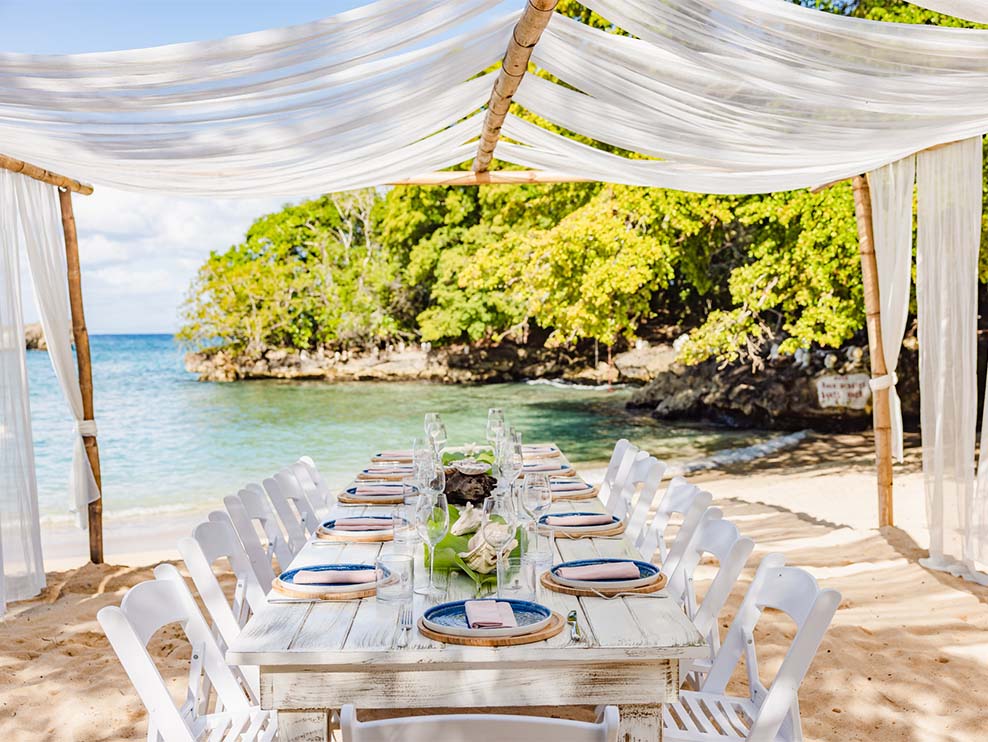 ANI Dominican Republic - Guest Privileges - Beach BBQ Lunch Table