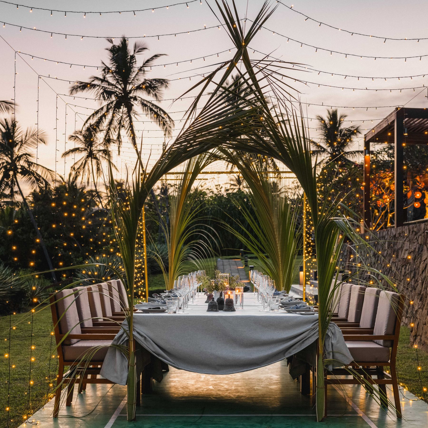 ANI Sri Lanka - Dining - Fairy Tale Canopy Dinner Dusk