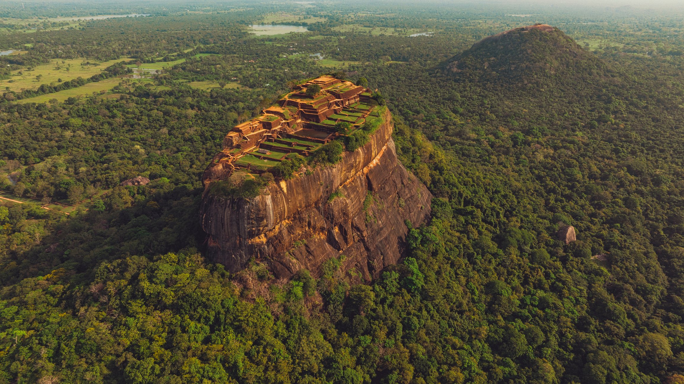 ANI Sri Lanka - Guest Privileges - Aerial drone view of Sigiriya Rock