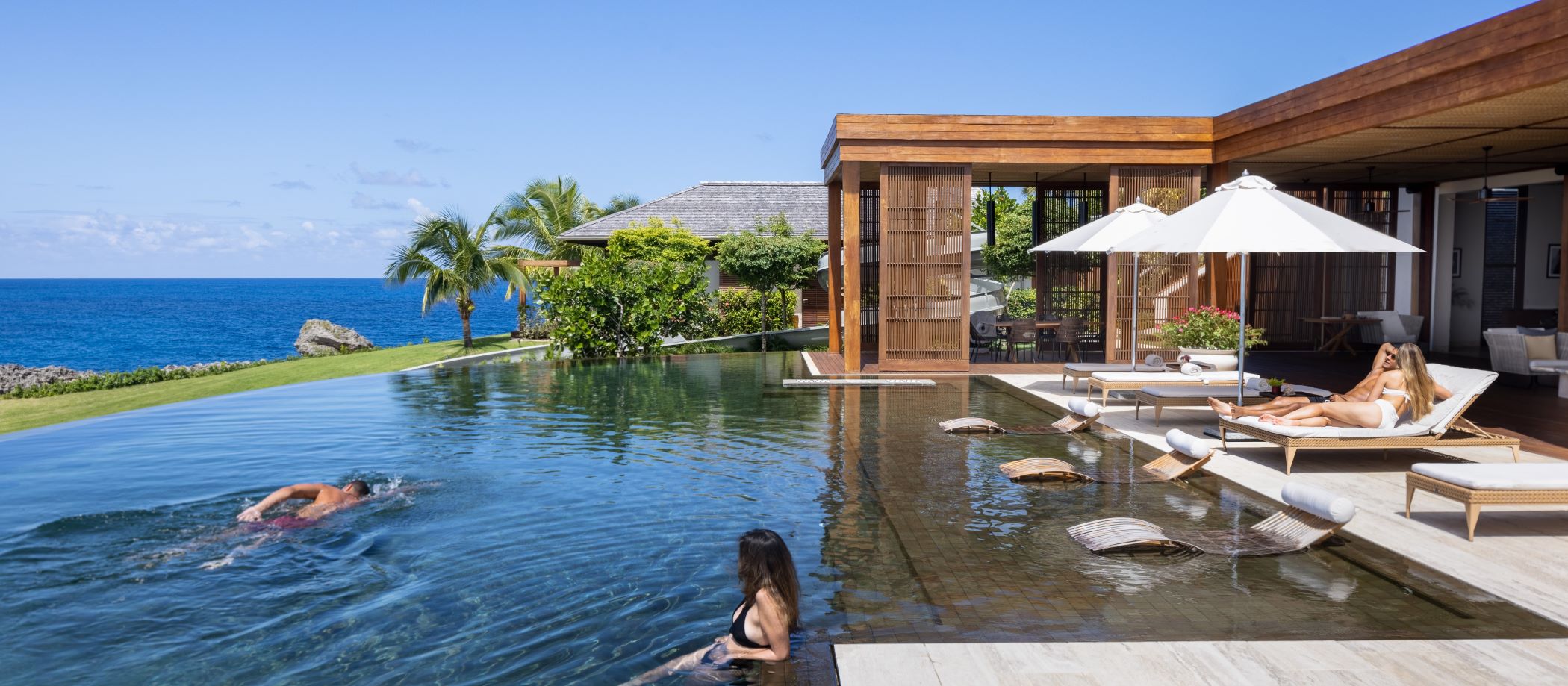 ANI Dominican Republic - Private Villa Resort - Villa Amber - Pool - Guests Enjoying Pool 9 - 16-7