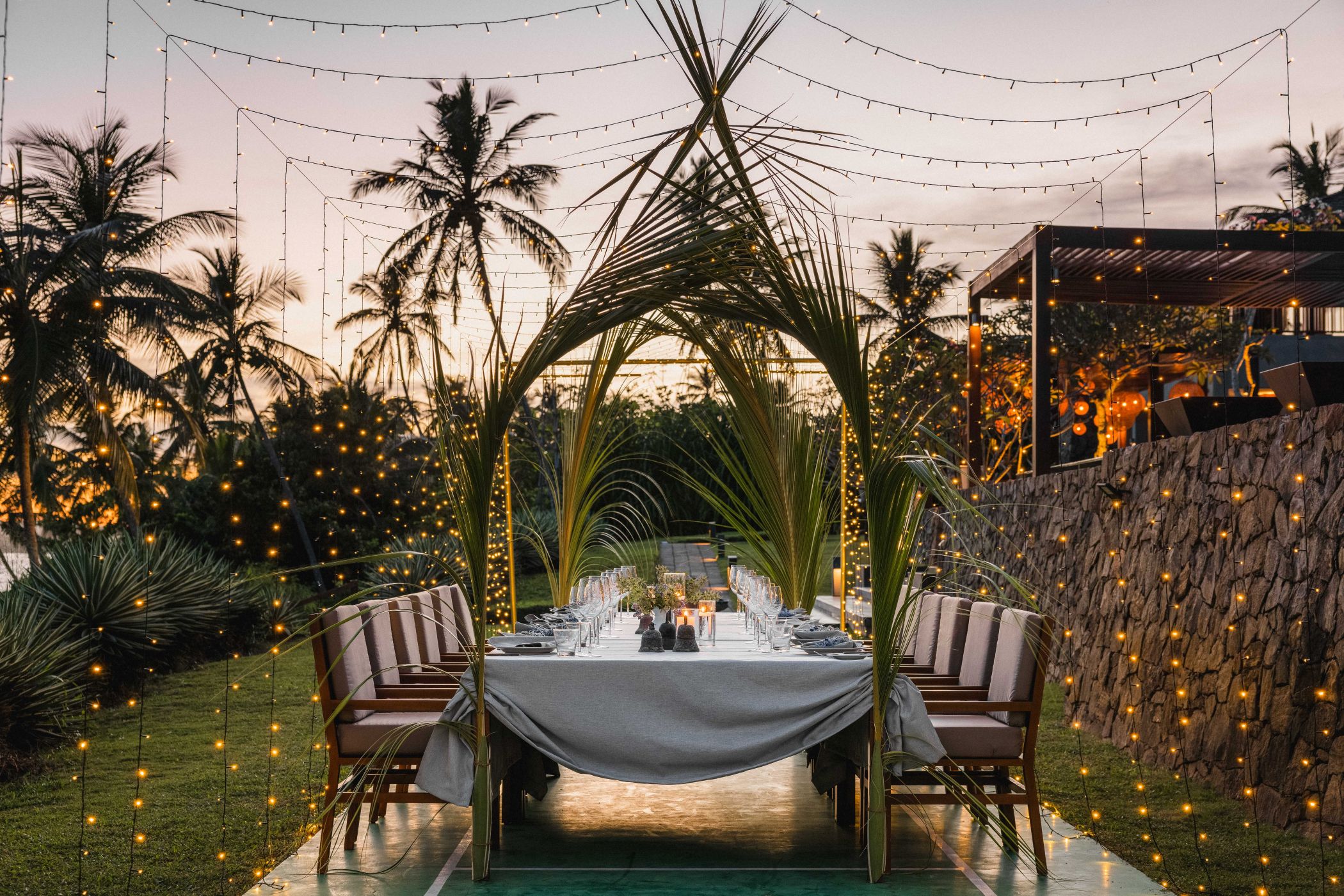 ANI Sri Lanka - Dining - Fairy Tale Canopy Dinner Dusk