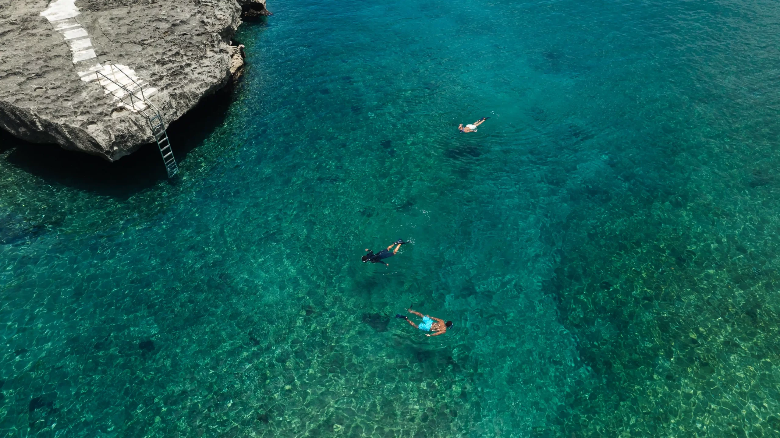 Snorkeling in Caribbean from shore
