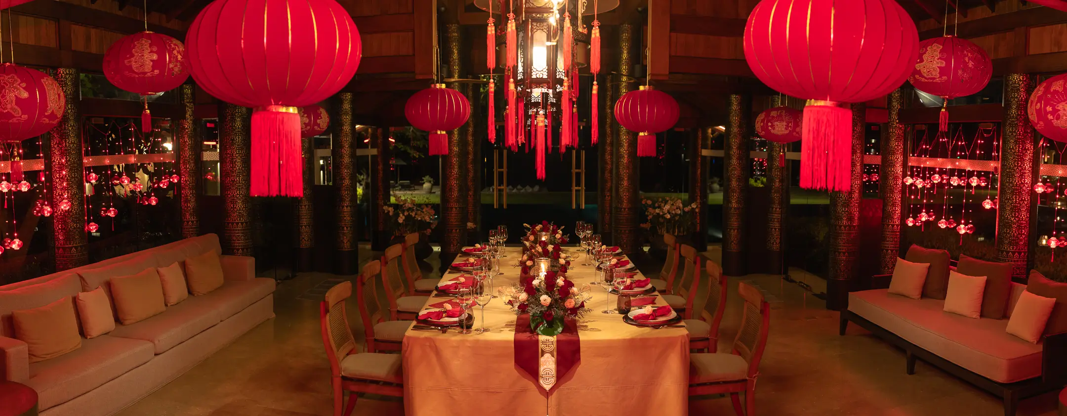Chinese New Year celebration at ÀNI Thailand with lantern-lit Lunar New Year dinner at a luxury private resort